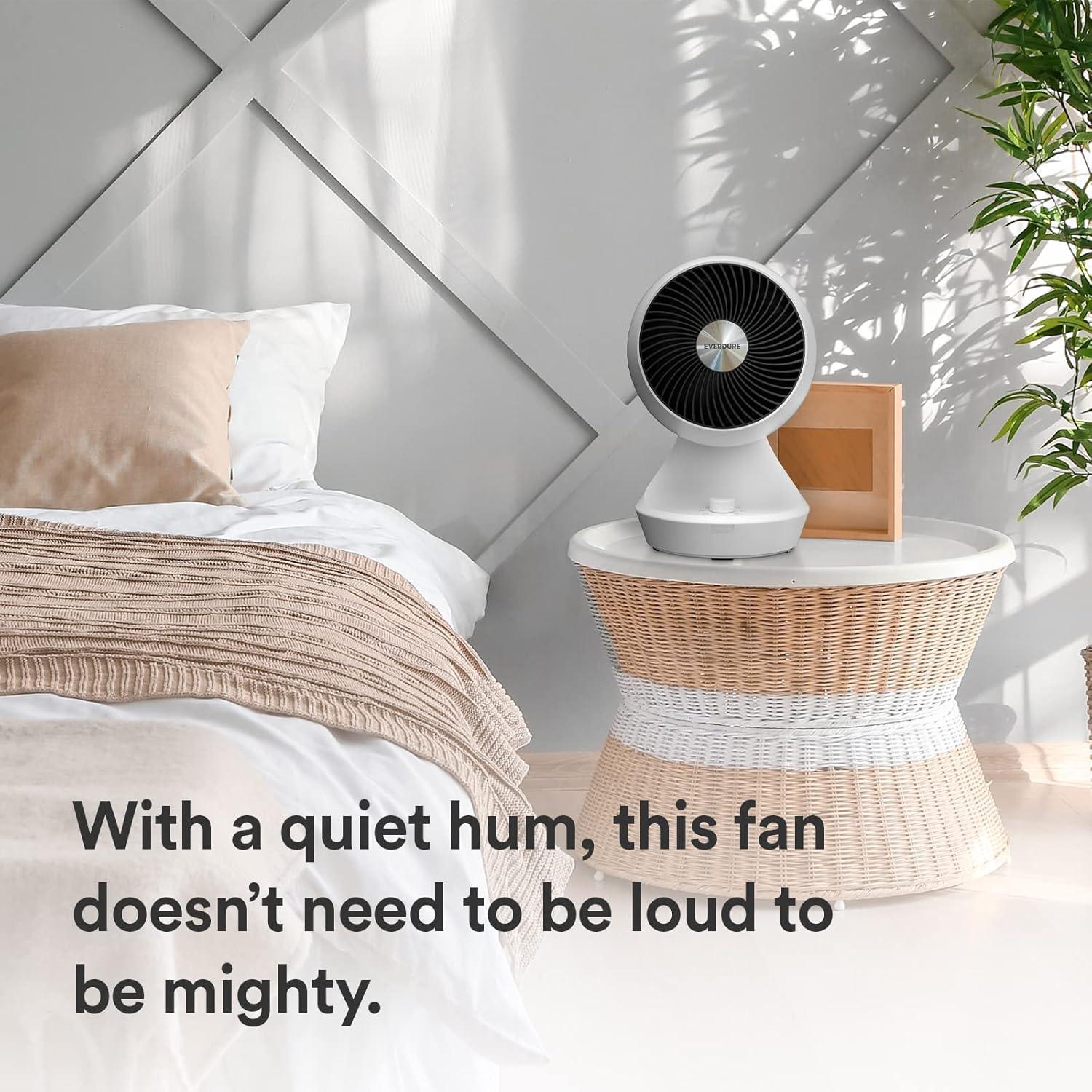 Ventilador de Mesa Oscilante Everdure ED9QW Blanco 18W 3 Velocidades