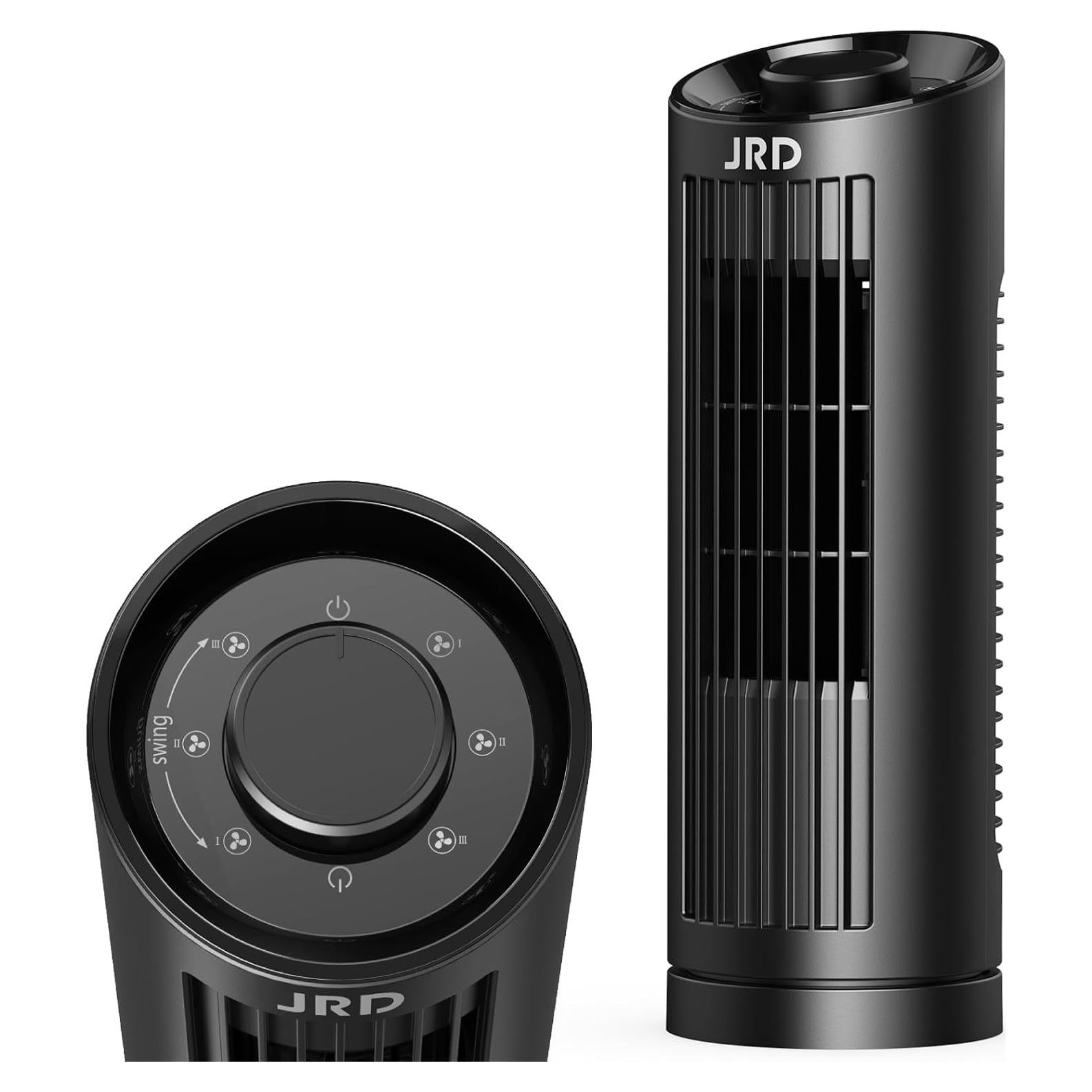Ventilador de Torre JRD FTS005 de 33 cm, 3 Velocidades, Oscilante