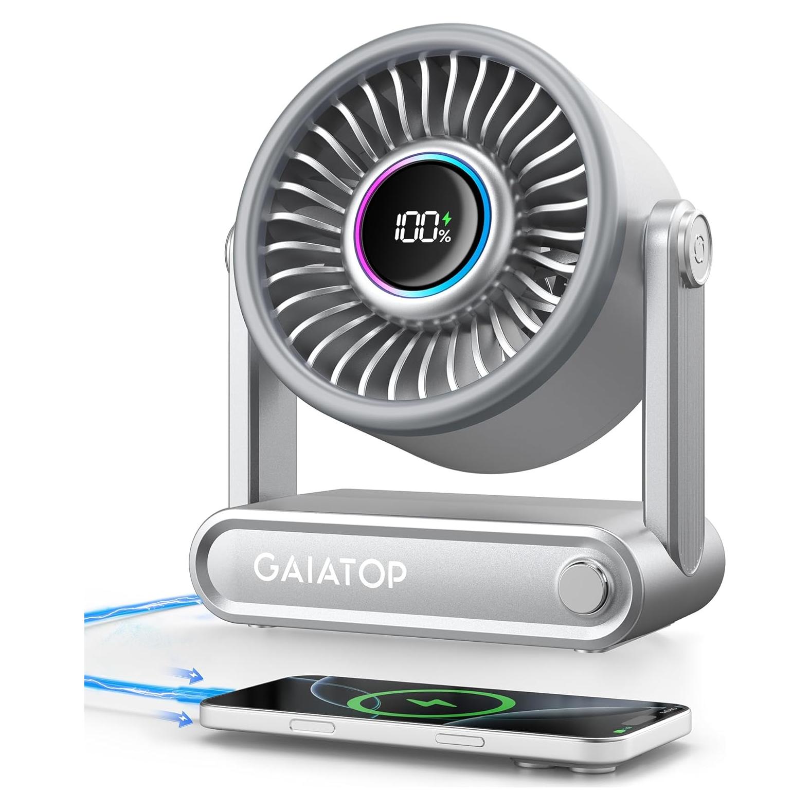 Ventilador de Escritorio Gaiatop Portátil 6000mAh 5 Velocidades