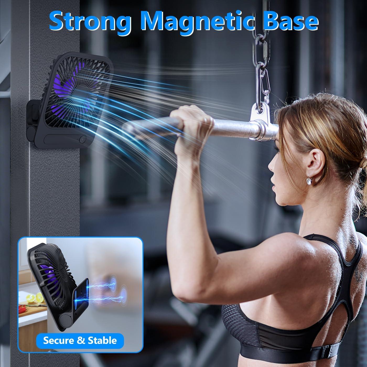 Ventilador de Pared WISFISSH QW Magnético Recargable 1200mAh