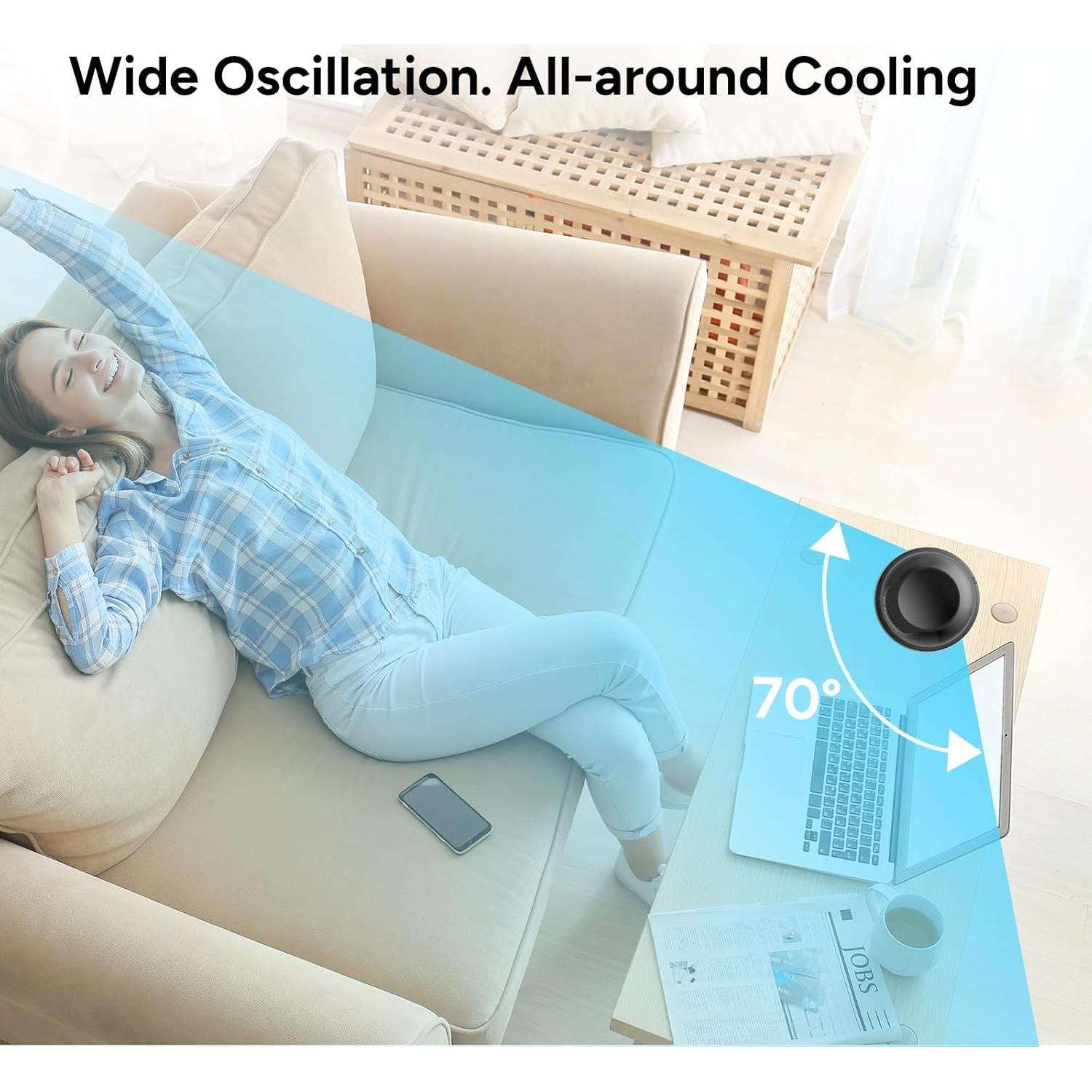 Ventilador de Torre DR.PREPARE 16" Oscilante 70° 3 Velocidades