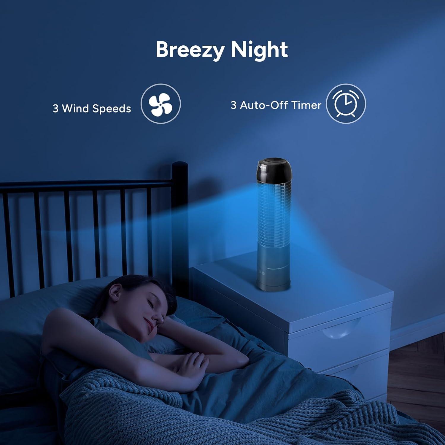 Ventilador de Torre DR.PREPARE 16" Oscilante 70° 3 Velocidades