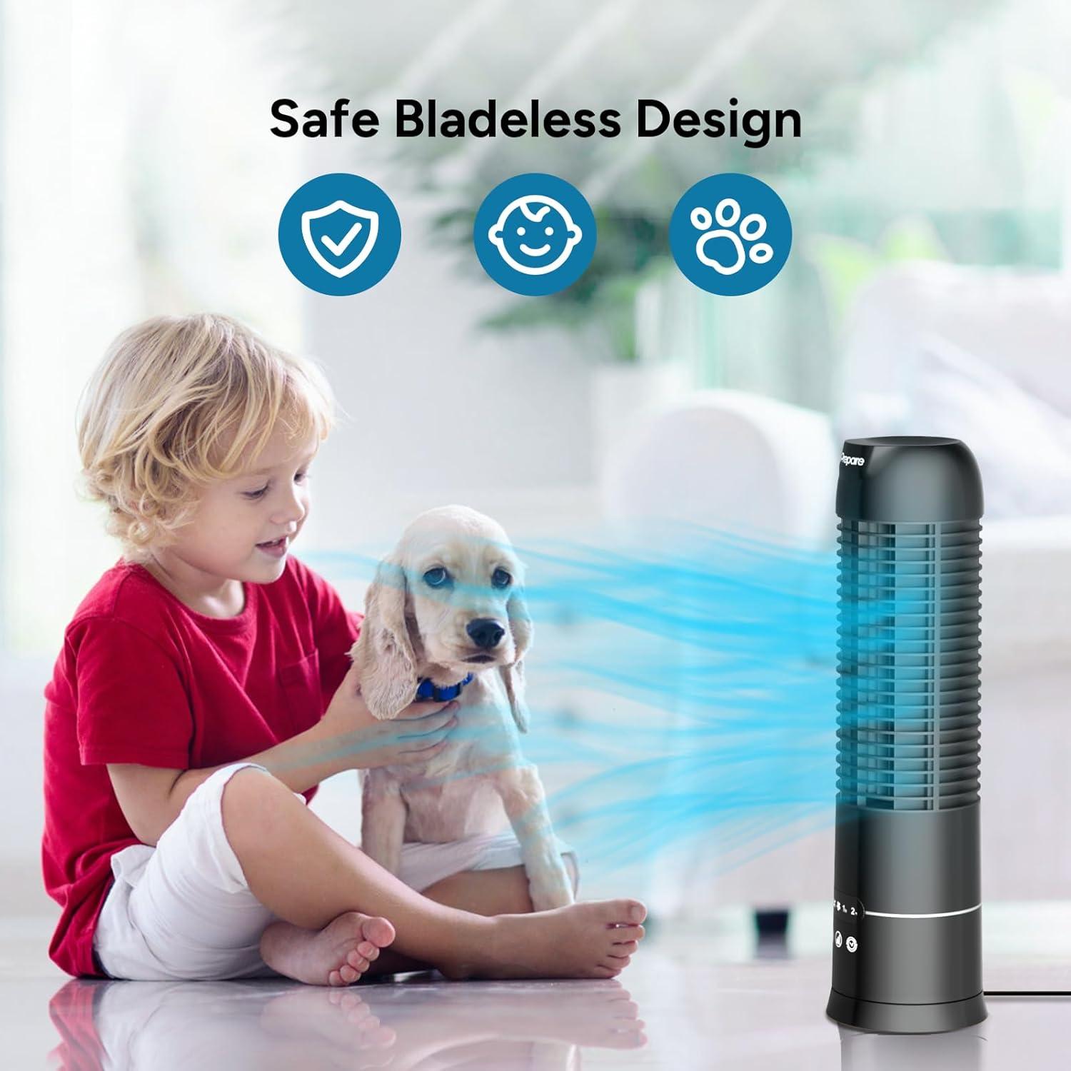 Ventilador de Torre DR.PREPARE 16" Oscilante 70° 3 Velocidades