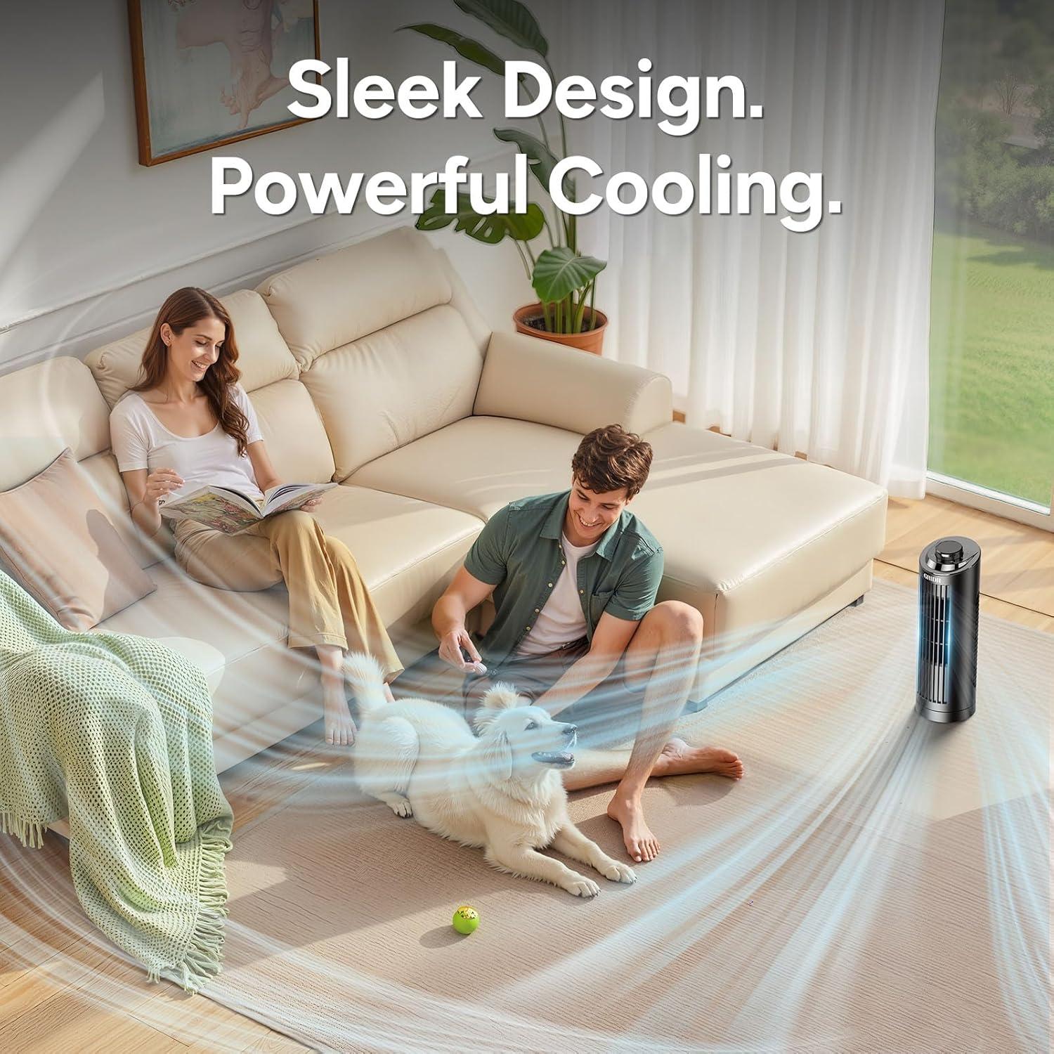 Ventilador de Torre Sin Aspas GRIDR FTS006R 33 cm Oscilante