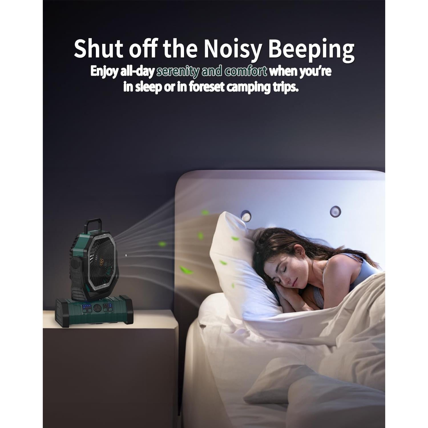 Ventilador de Camping ADUST F6 Recargable 20000mAh Oscilante