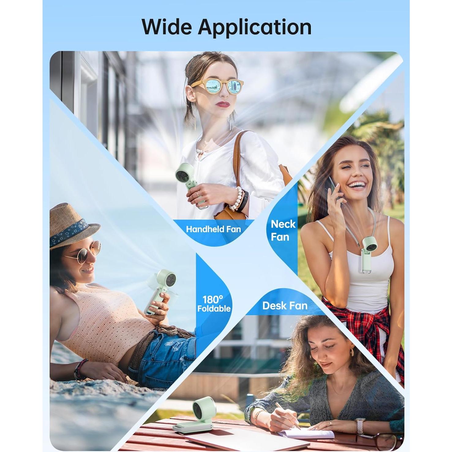 Ventilador Portátil TriPole 3 en 1 con Enfriamiento por Hielo