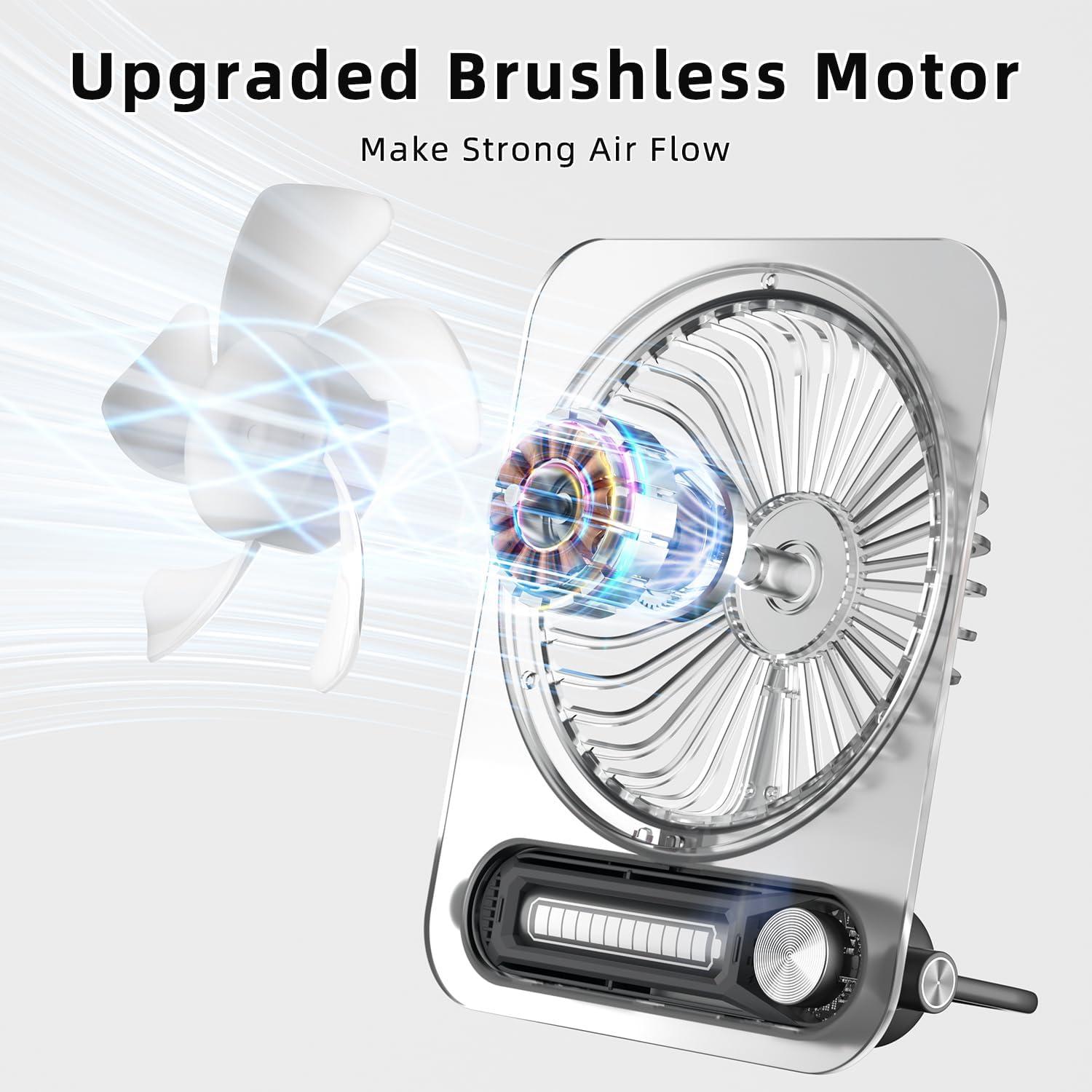 Ventilador de Escritorio KinYiLO Mini Silencioso Recargable 3000mAh