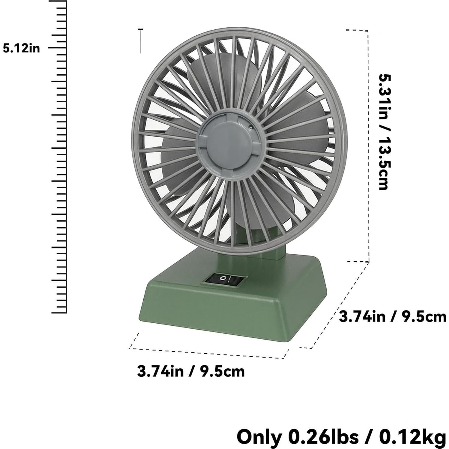 Ventilador de Escritorio Sourcingbay Vintage 10 cm Oscilante USB