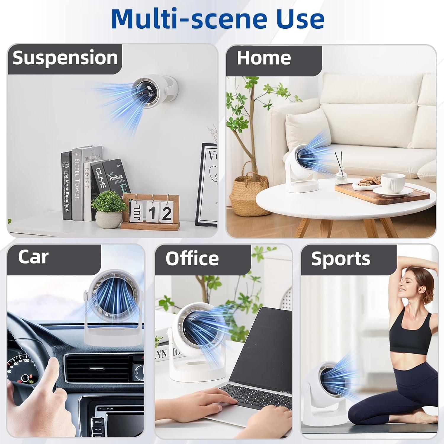 Ventilador de Escritorio Genérico Blanco 7200mAh 100 Velocidades