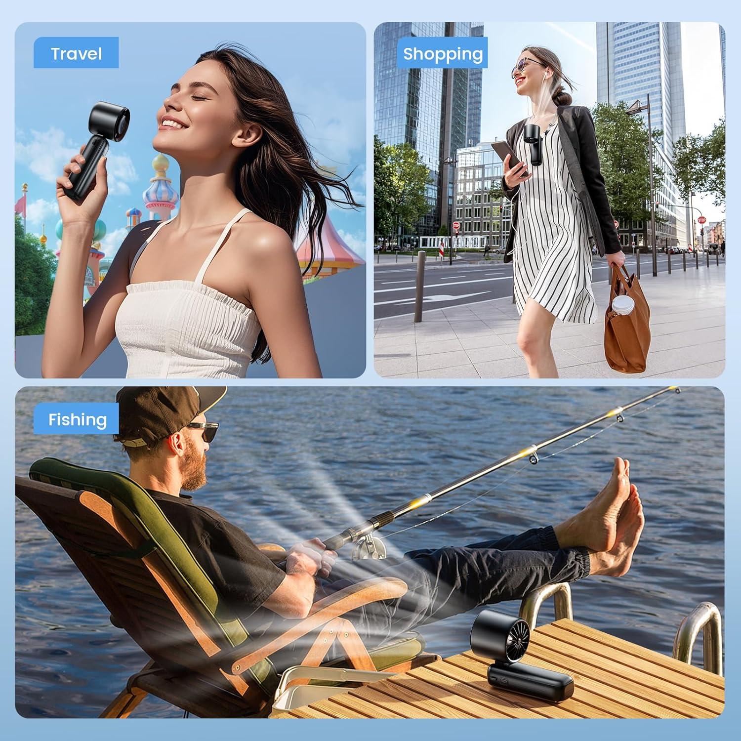 Ventilador Portátil Recargable coldSky YF08 5000mAh 6 Velocidades