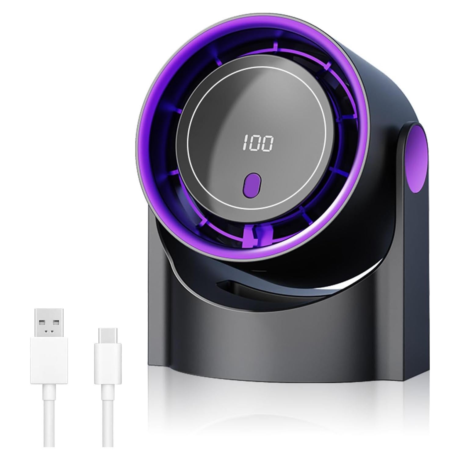 Ventilador de Escritorio Aocojar ZMFS Portátil Recargable 5 Velocidades