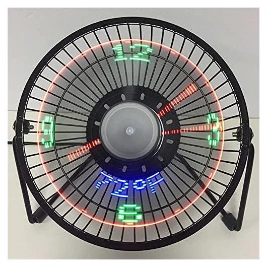 Ventilador Mini LED USB TKUS con Pantalla de Temperatura 15cm