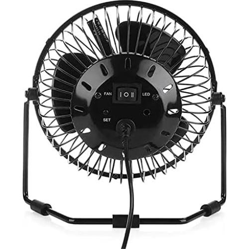 Ventilador Mini LED USB TKUS con Pantalla de Temperatura 15cm