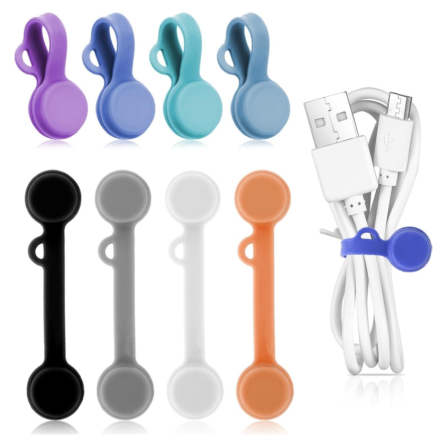 Corbatas Magnéticas Reutilizables Giantree para Organizar Cables - 8 Colores