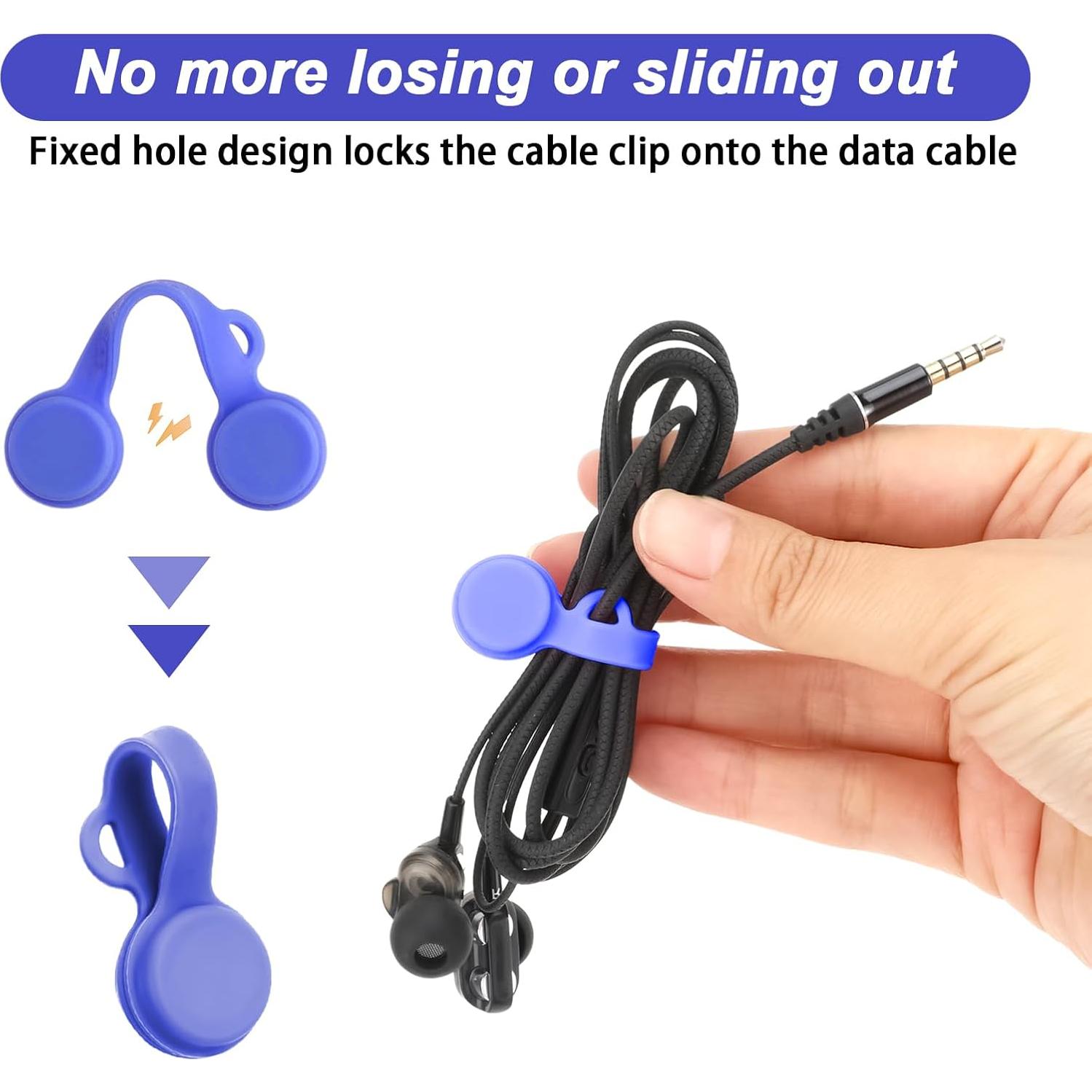 Corbatas Magnéticas Reutilizables Giantree para Organizar Cables - 8 Colores