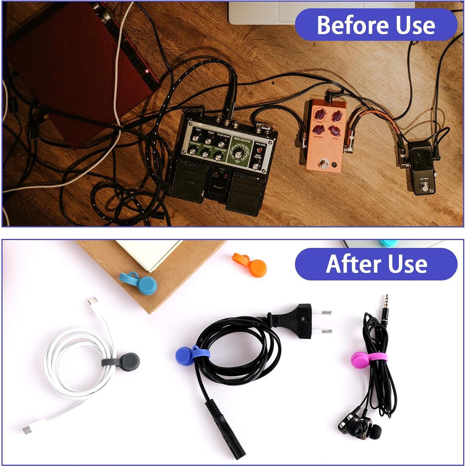 Corbatas Magnéticas Reutilizables Giantree para Organizar Cables - 8 Colores