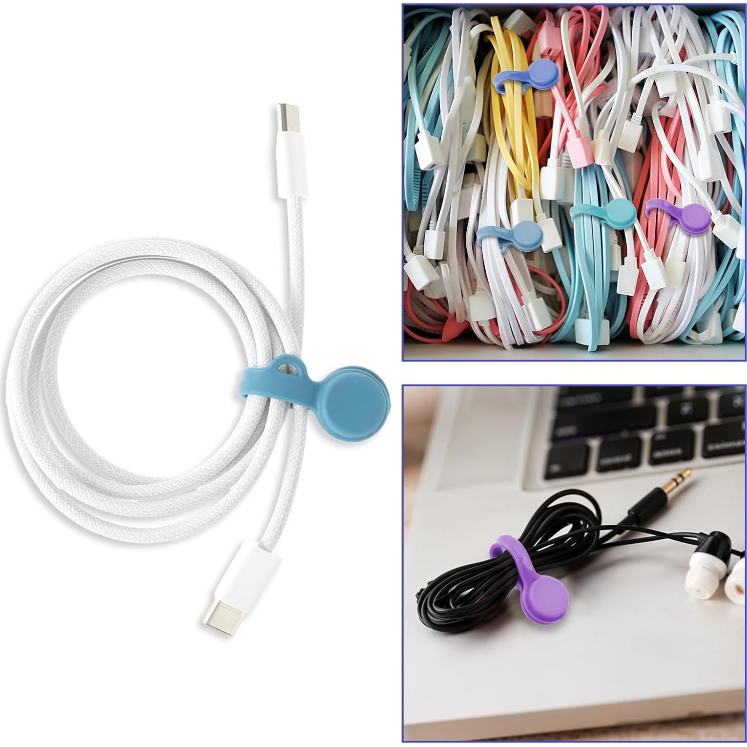 Corbatas Magnéticas Reutilizables Giantree para Organizar Cables - 8 Colores