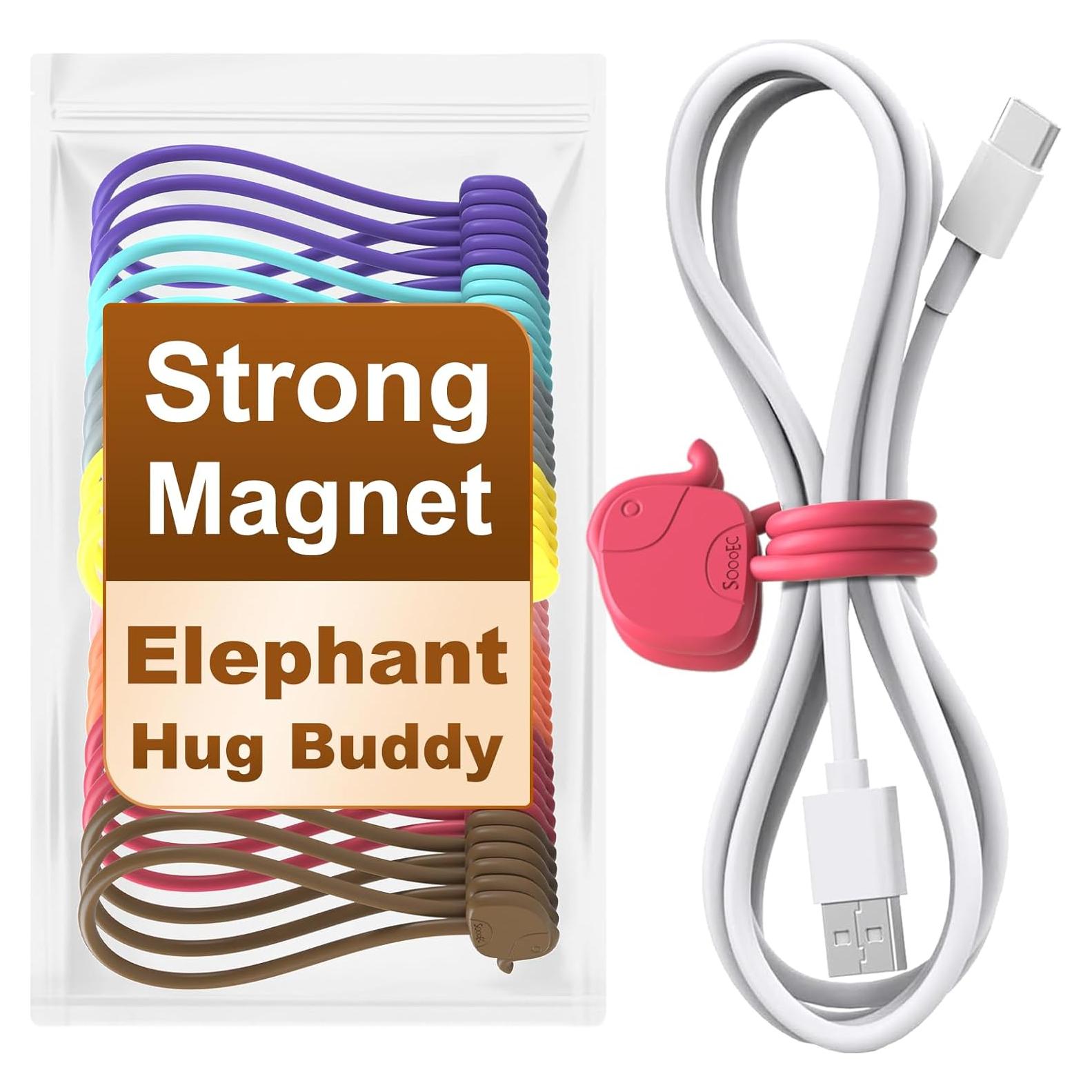 Tiras Magnéticas de Cable Elefante KJY - Paquete de 24