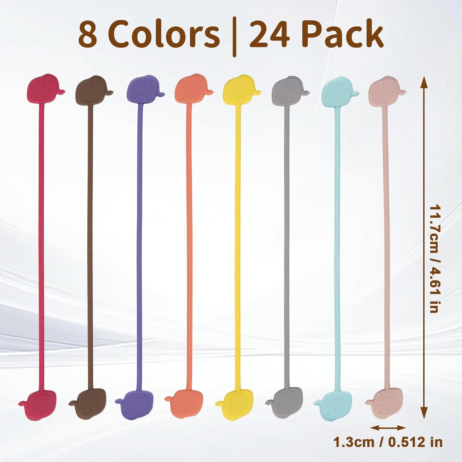 Tiras Magnéticas de Cable Elefante KJY - Paquete de 24