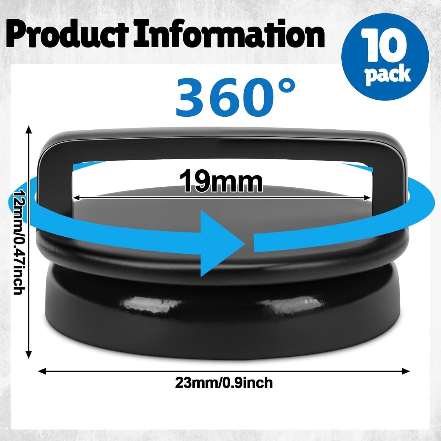 10 Soportes Magnéticos para Bridas de Cable Tellegloww 23mm