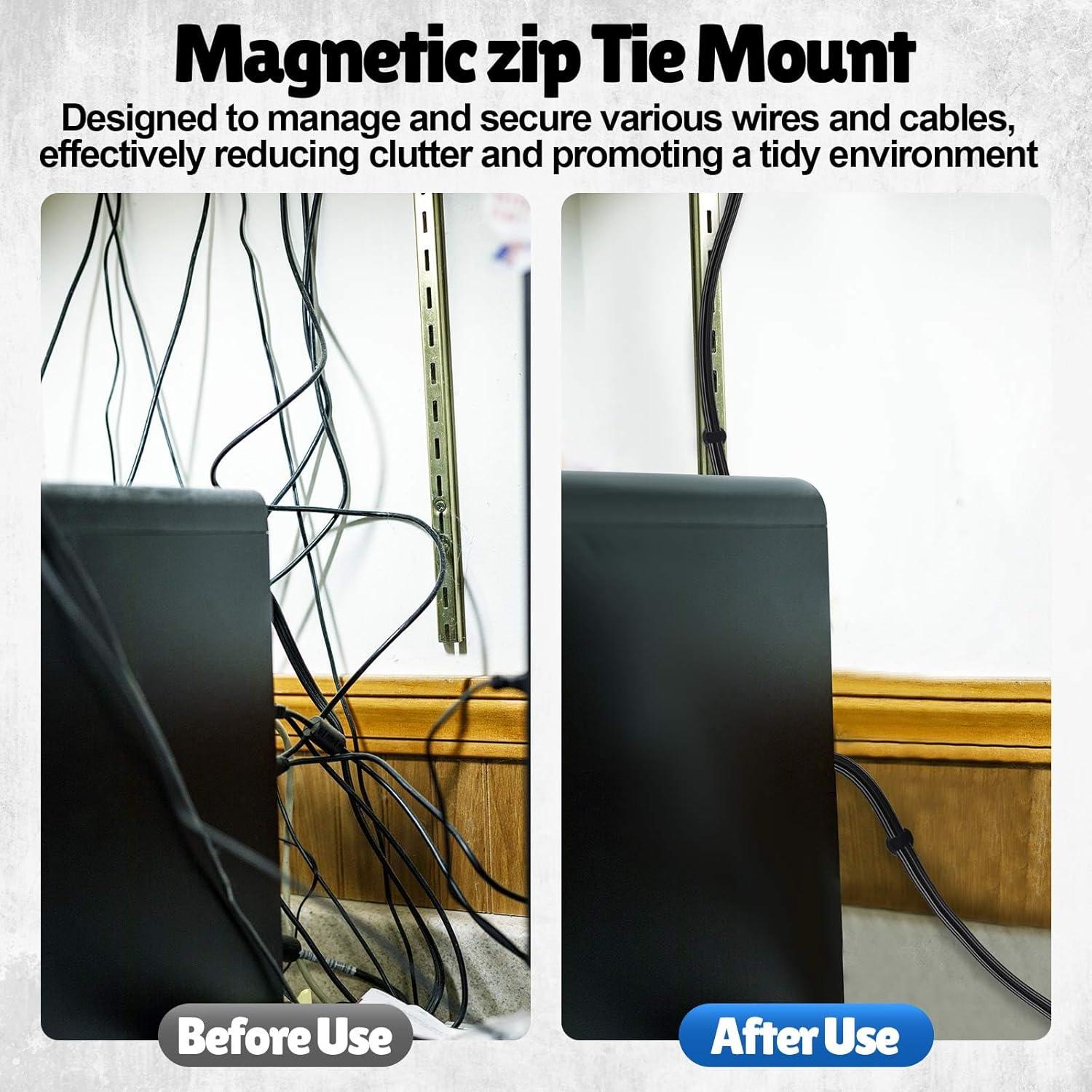 10 Soportes Magnéticos para Bridas de Cable Tellegloww 23mm
