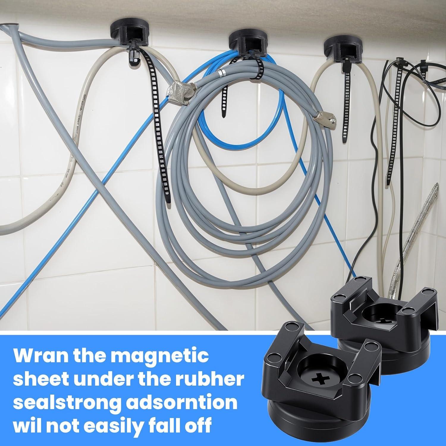 20 Piezas Soporte Magnético para Cable Lemecima - Alta Resistencia