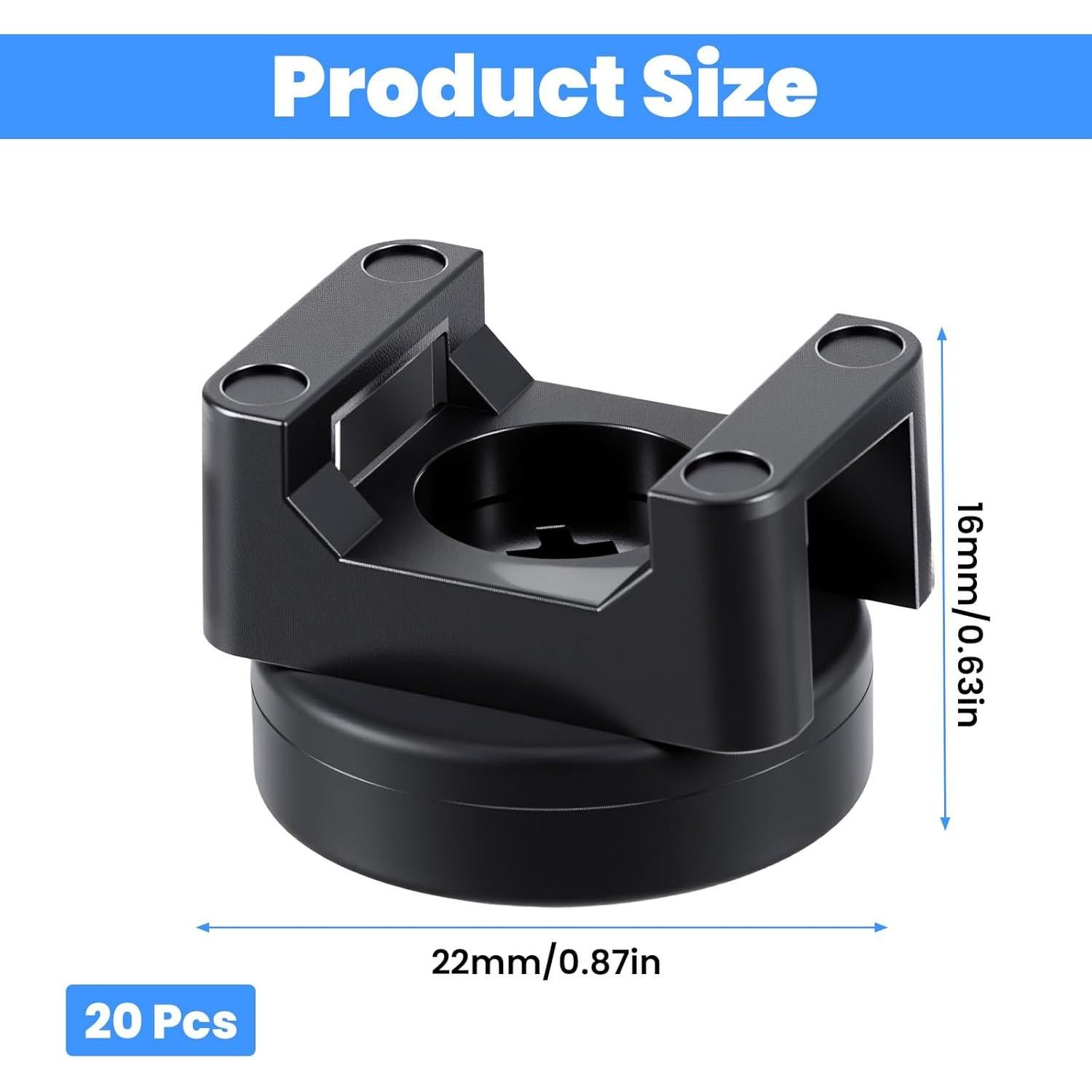 20 Piezas Soporte Magnético para Cable Lemecima - Alta Resistencia