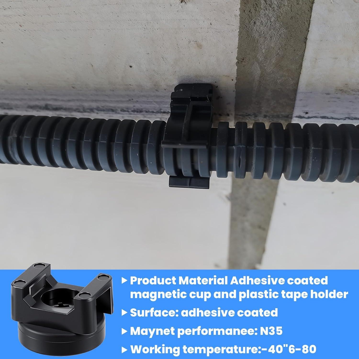 20 Piezas Soporte Magnético para Cable Lemecima - Alta Resistencia