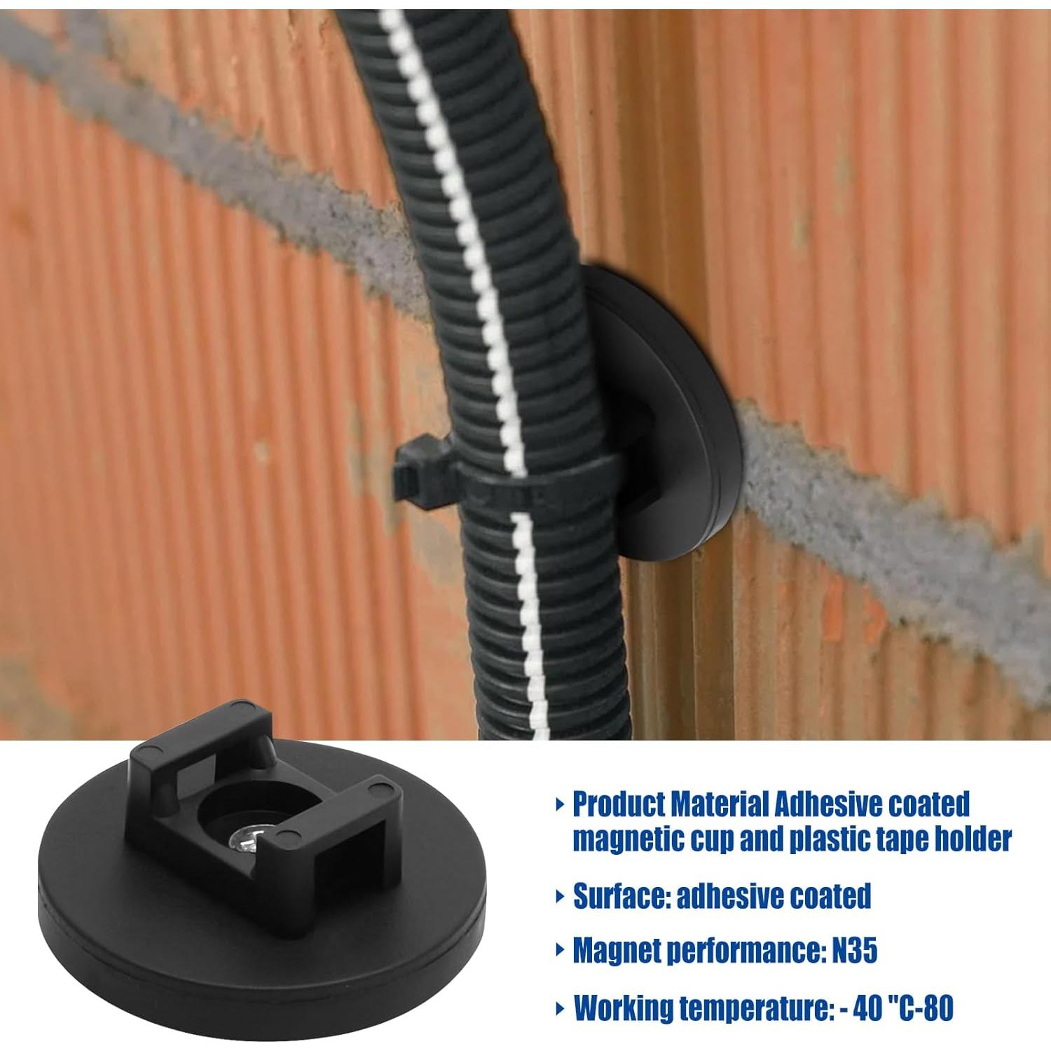 Base de Montaje Magnética 20 PCS Negro 22mm y 43mm