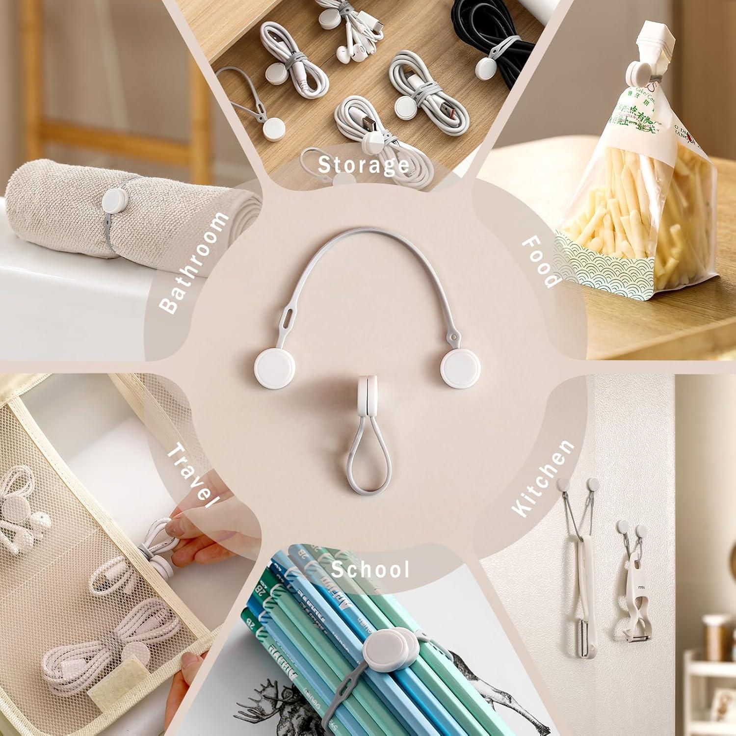 Organizador de Cables de Silicona Mamfous - 10PC Magnético