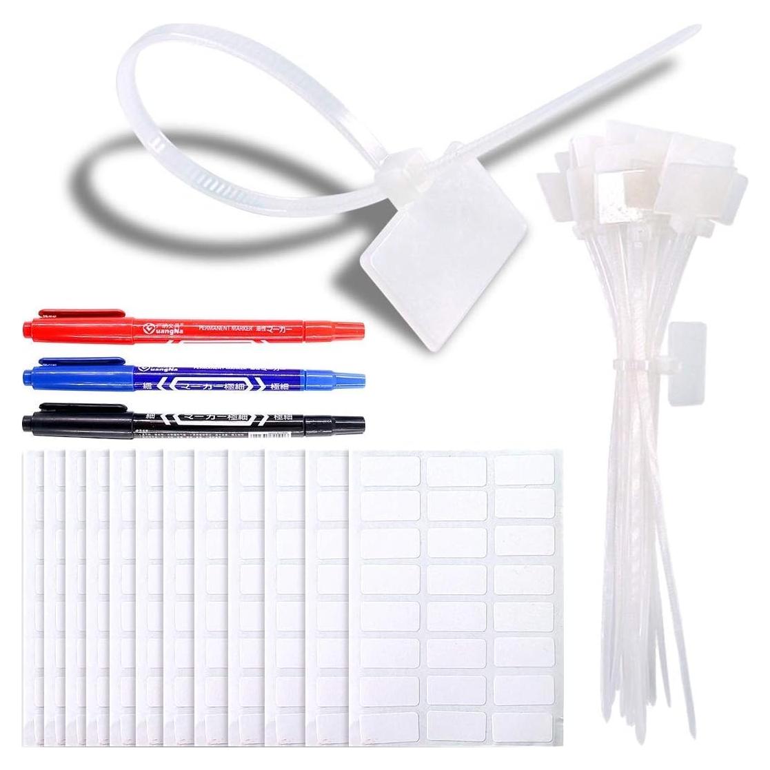 Etiquetas de Cable Auto-bloqueantes Glarks 200 Piezas 15 cm