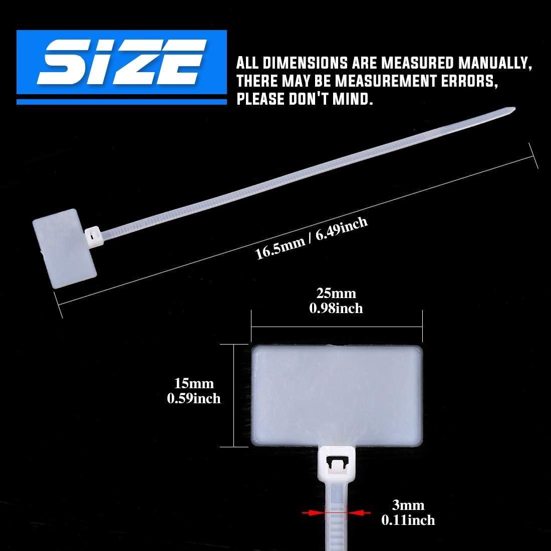Etiquetas de Cable Auto-bloqueantes Glarks 200 Piezas 15 cm