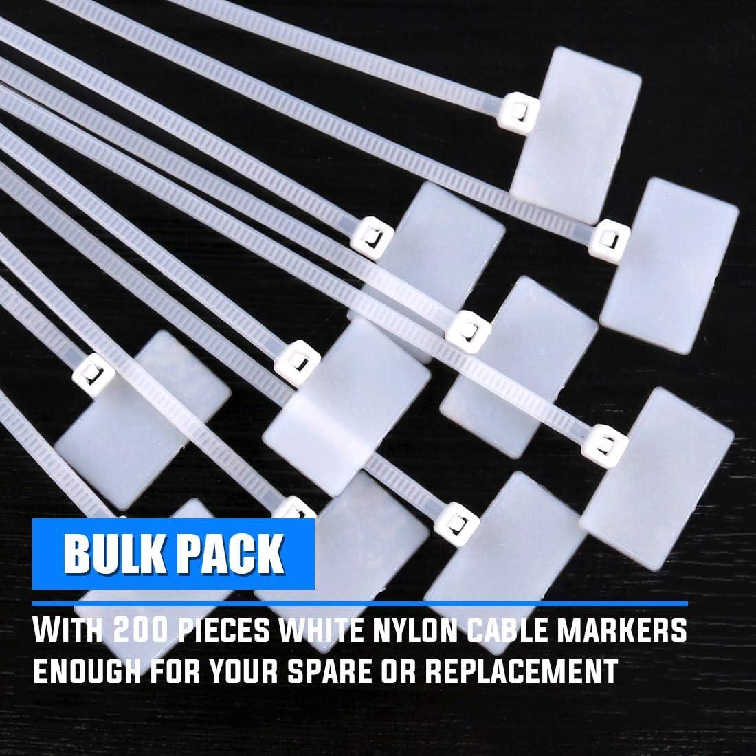 Etiquetas de Cable Auto-bloqueantes Glarks 200 Piezas 15 cm