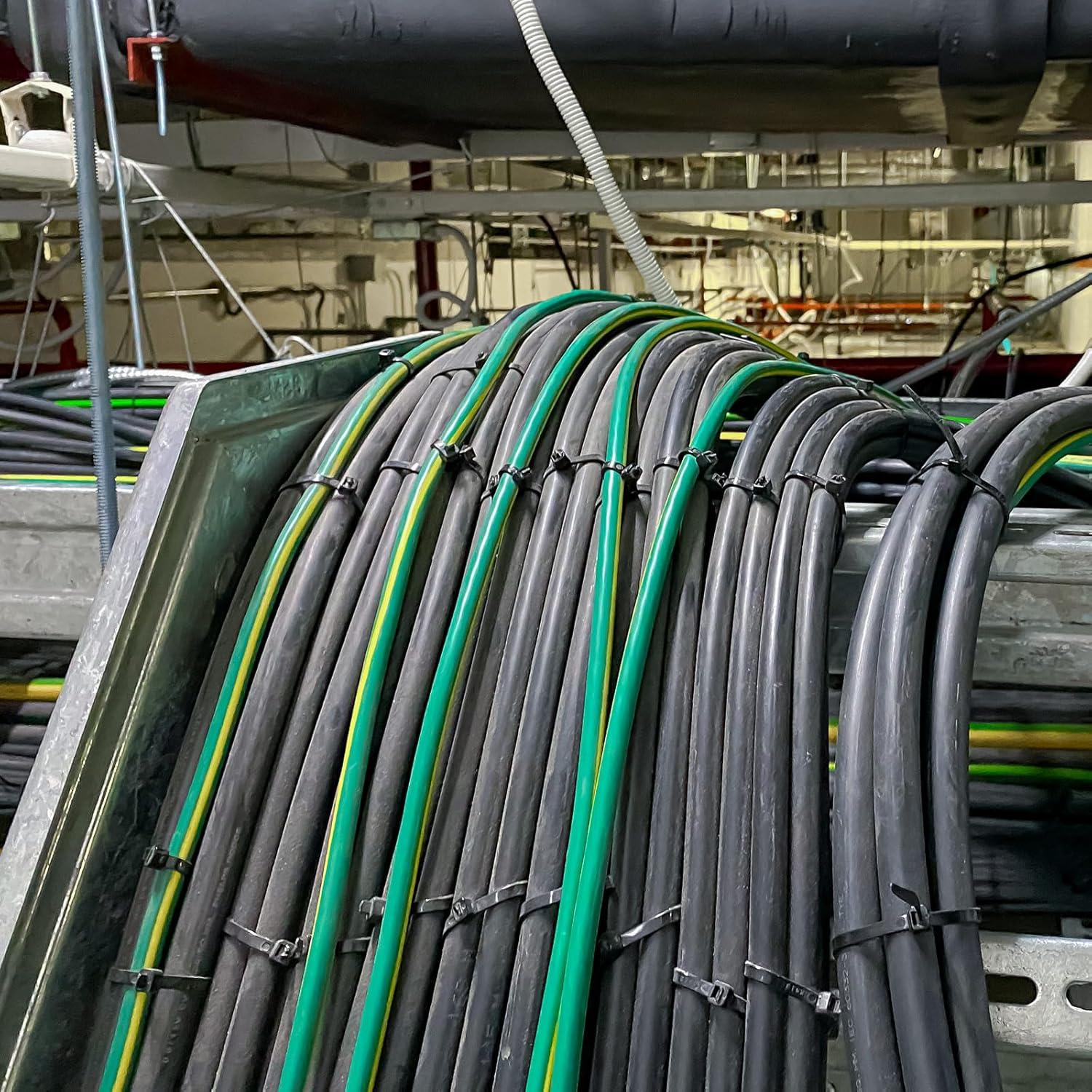 Bridas de Nailon 100 Pcs Nuanchu 76.2 cm Negras Resistentes