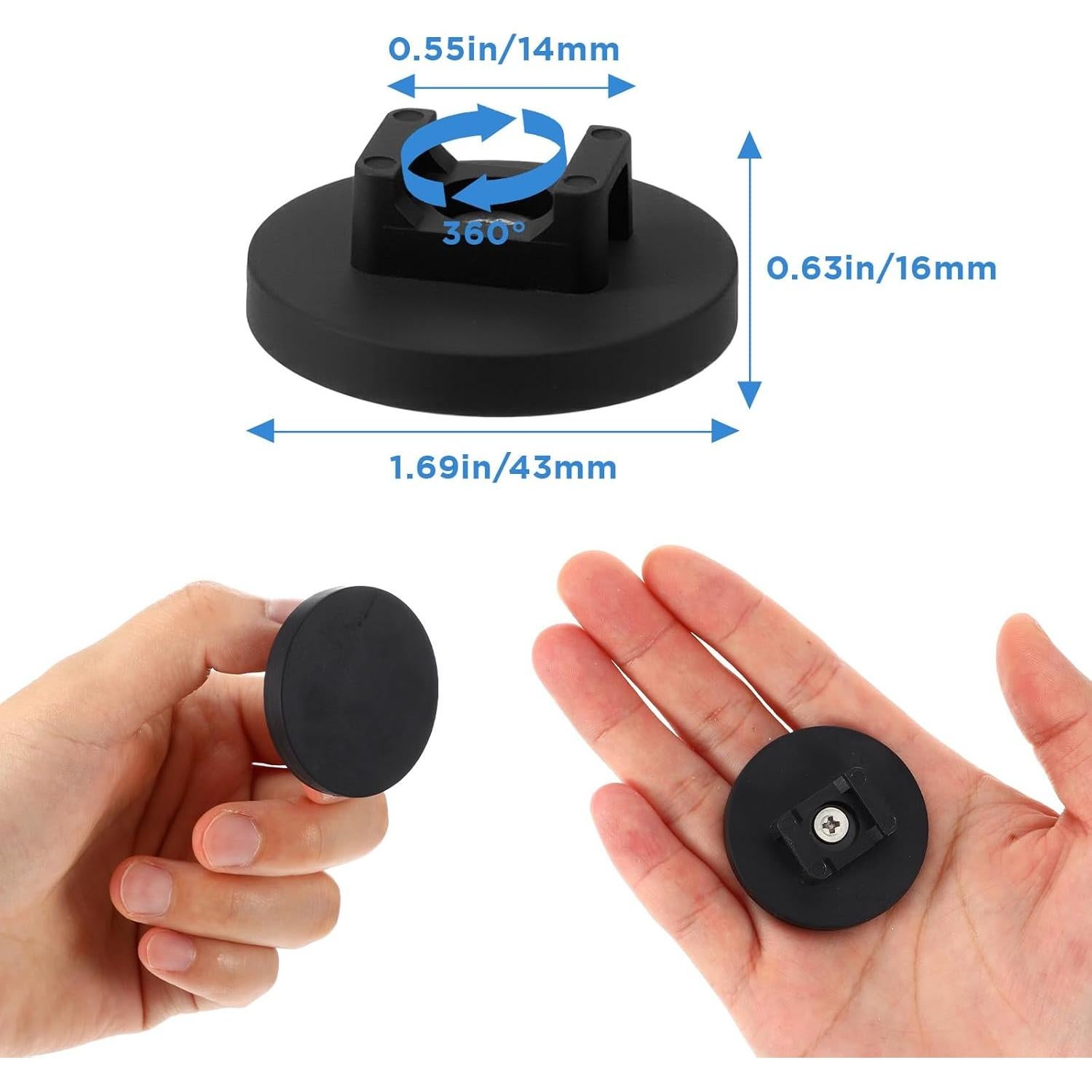 15 Clips Magnéticos para Cables Nodaaiie 42.9x16mm Negro