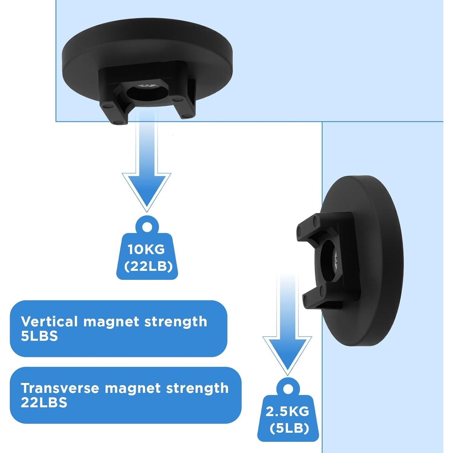 15 Clips Magnéticos para Cables Nodaaiie 42.9x16mm Negro