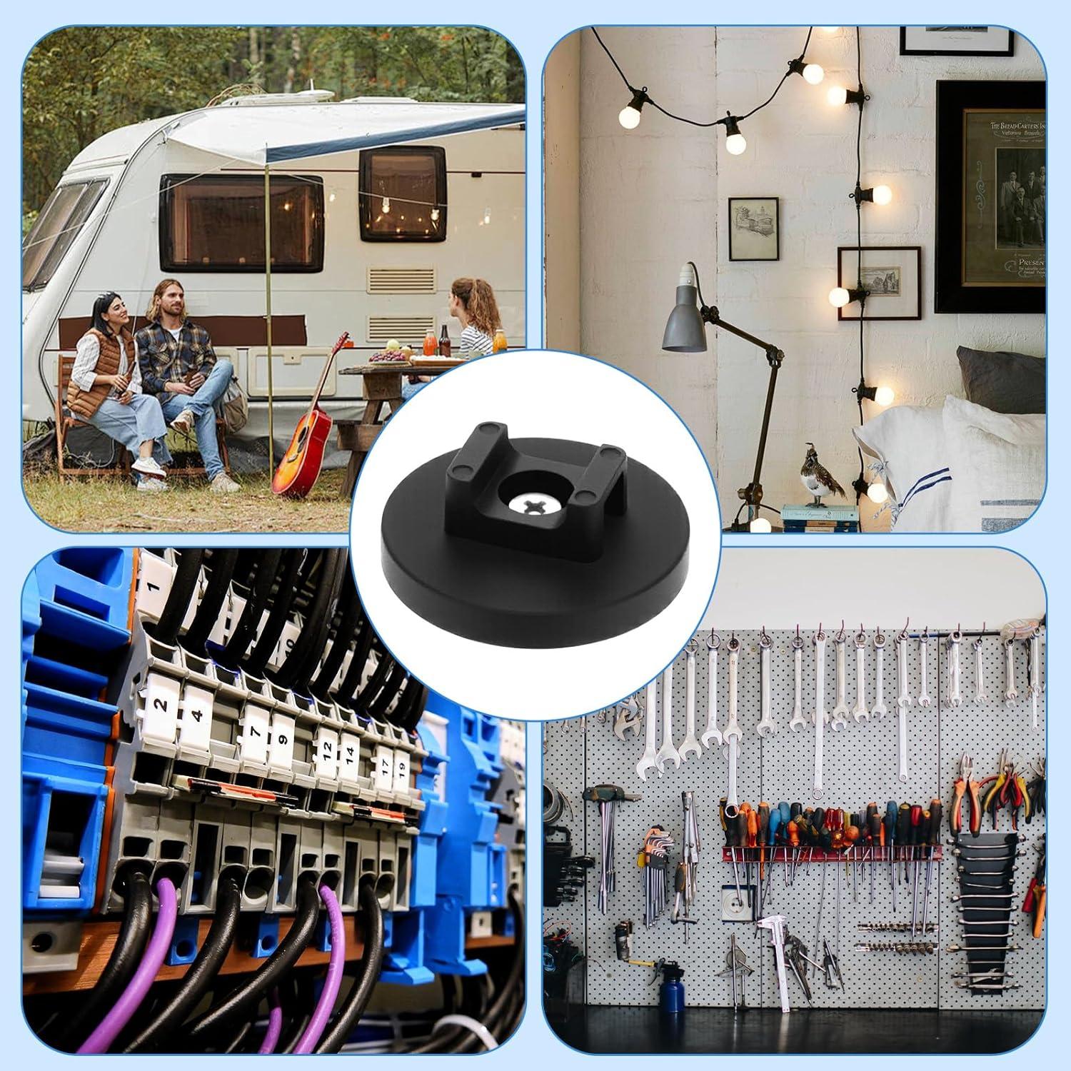 15 Clips Magnéticos para Cables Nodaaiie 42.9x16mm Negro