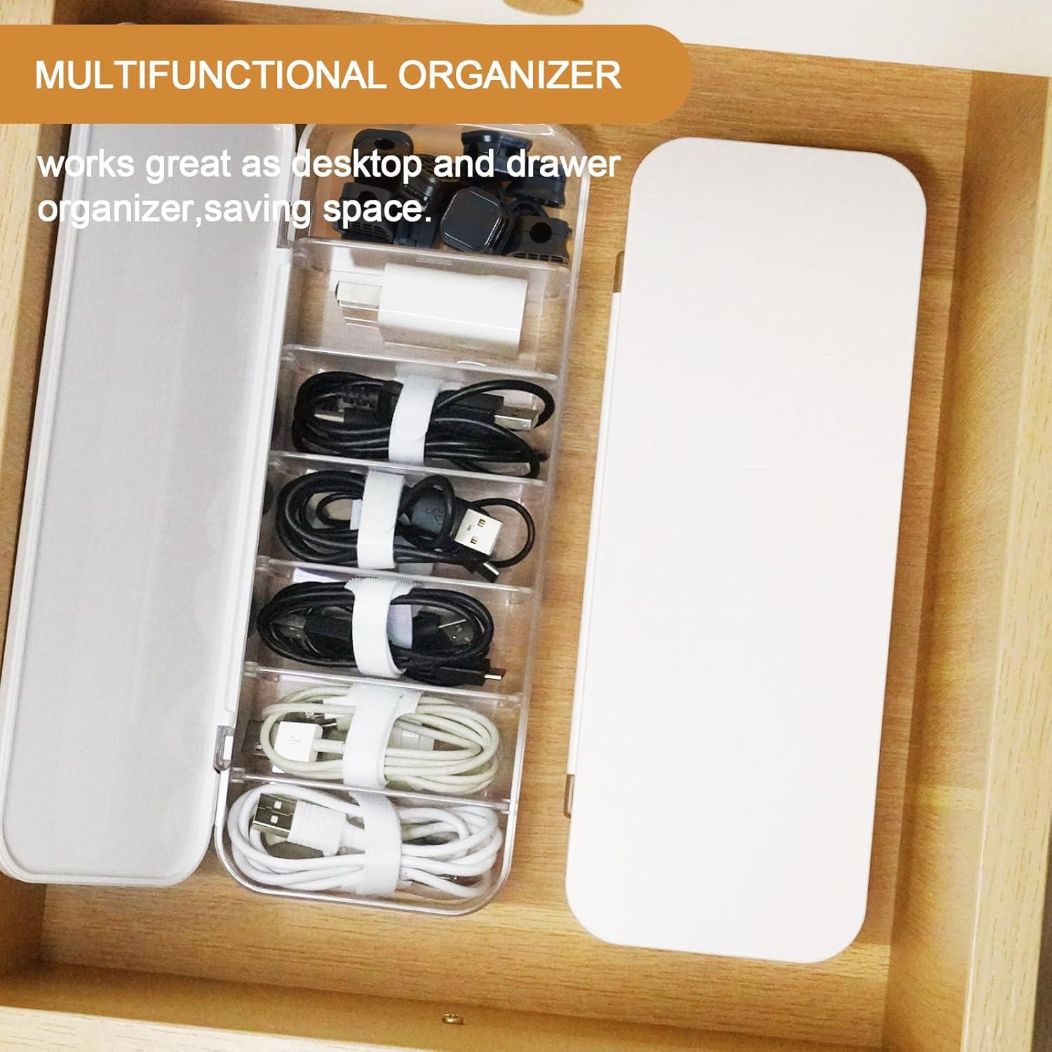 Caja Organizadora de Cables Asonen con 14 Sujetacables y 6 Clips