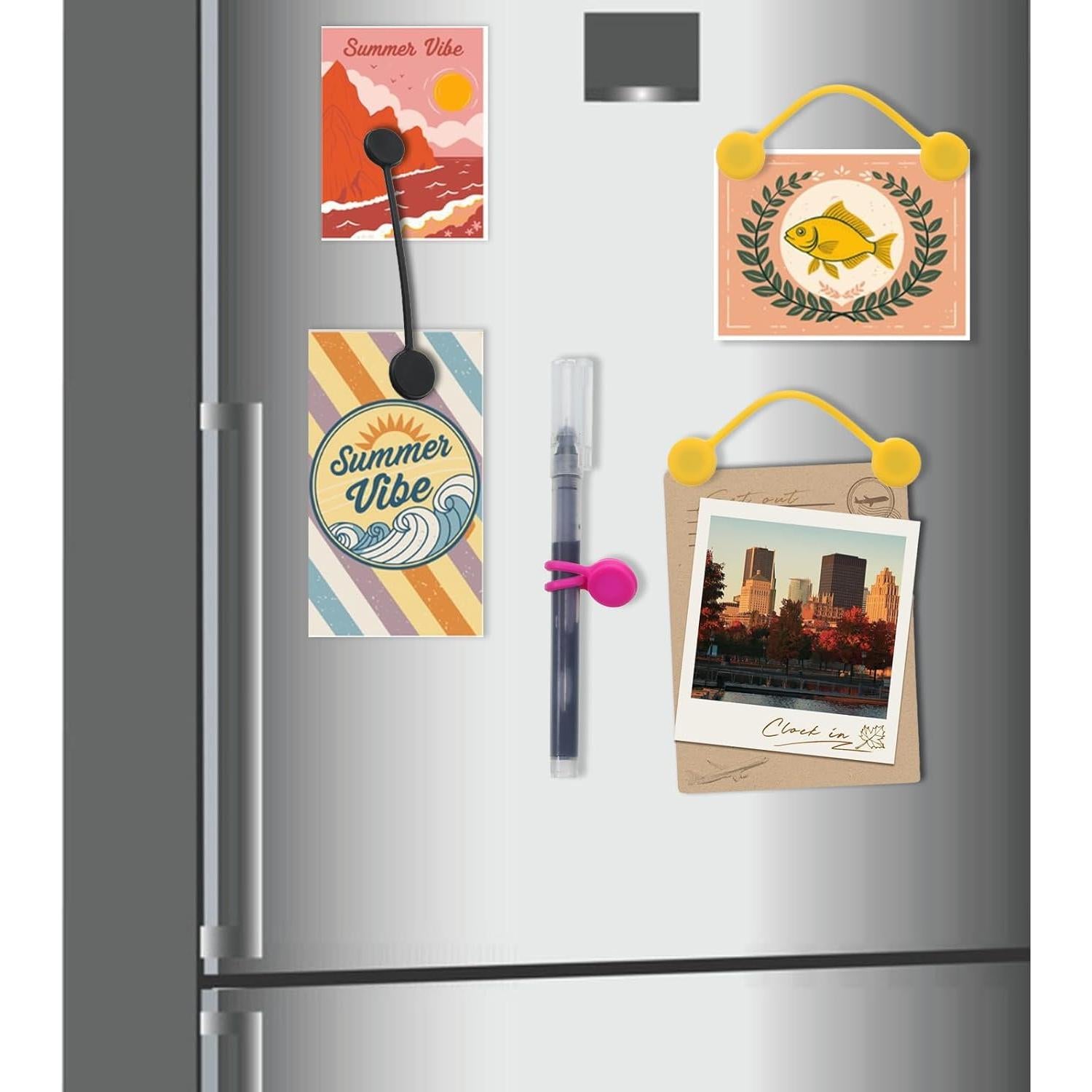 20 Correas Magnéticas Blancas de Silicona para Cables Hpmjz