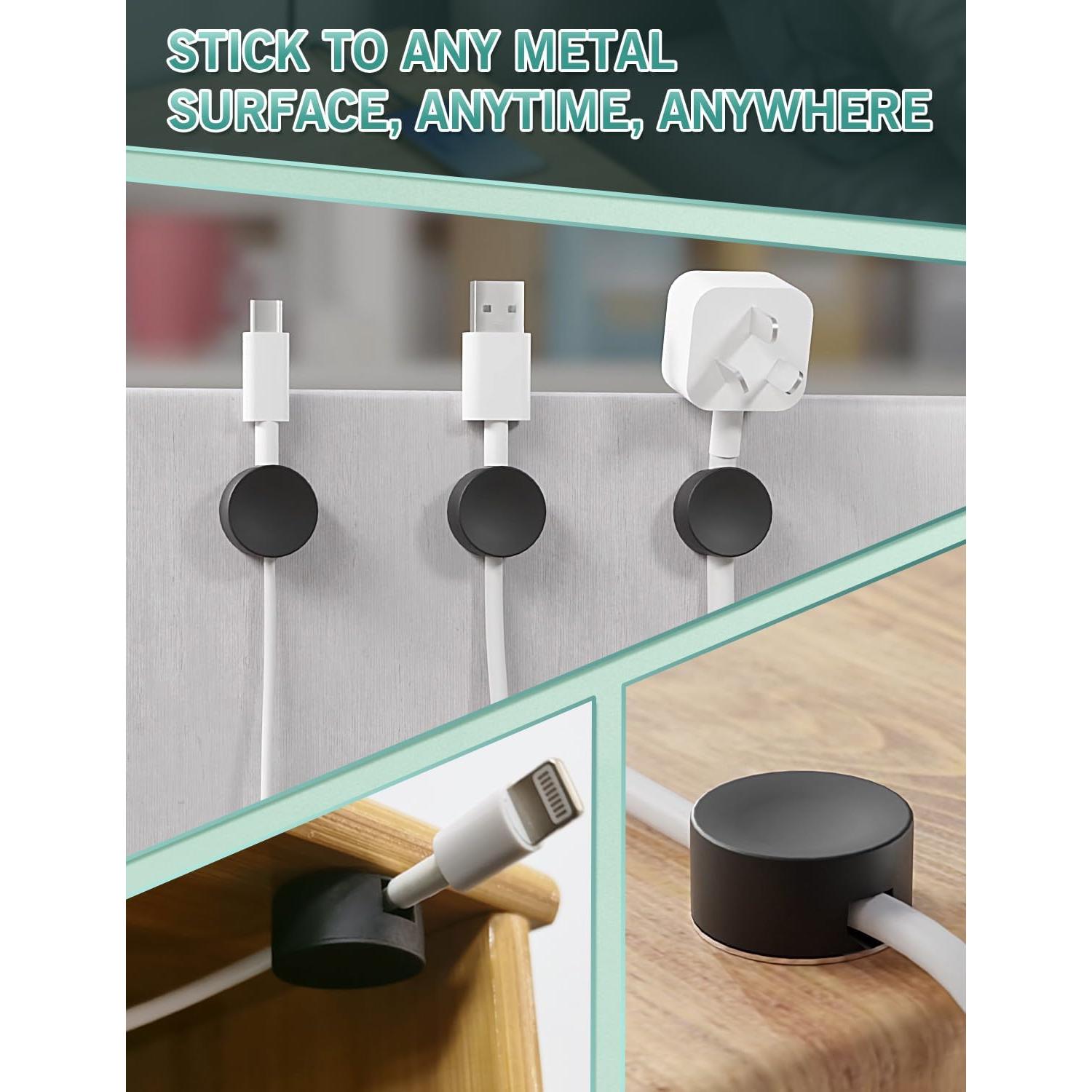 Organizador de Cables Magnético Xuuza, Paquete de 5 Sujetadores