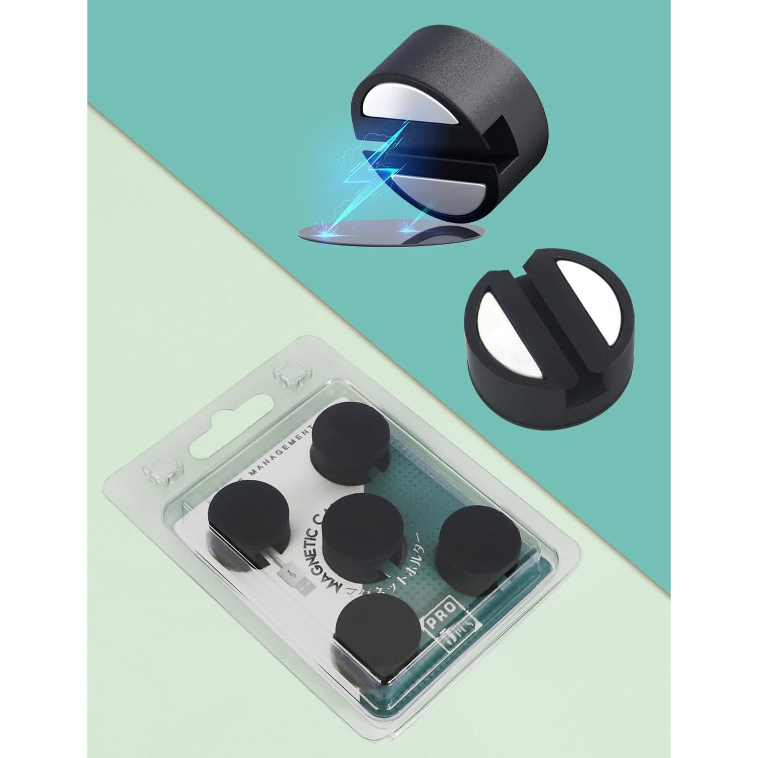 Organizador de Cables Magnético Xuuza, Paquete de 5 Sujetadores