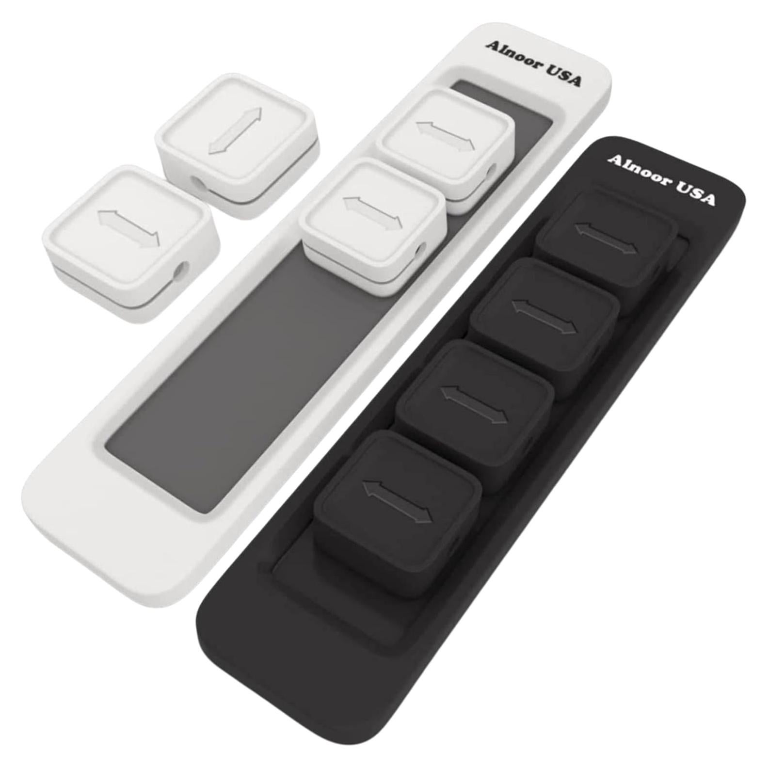 Organizador de Cables Magnético Alnoor USA | 2 Pedestales con 8 Clips