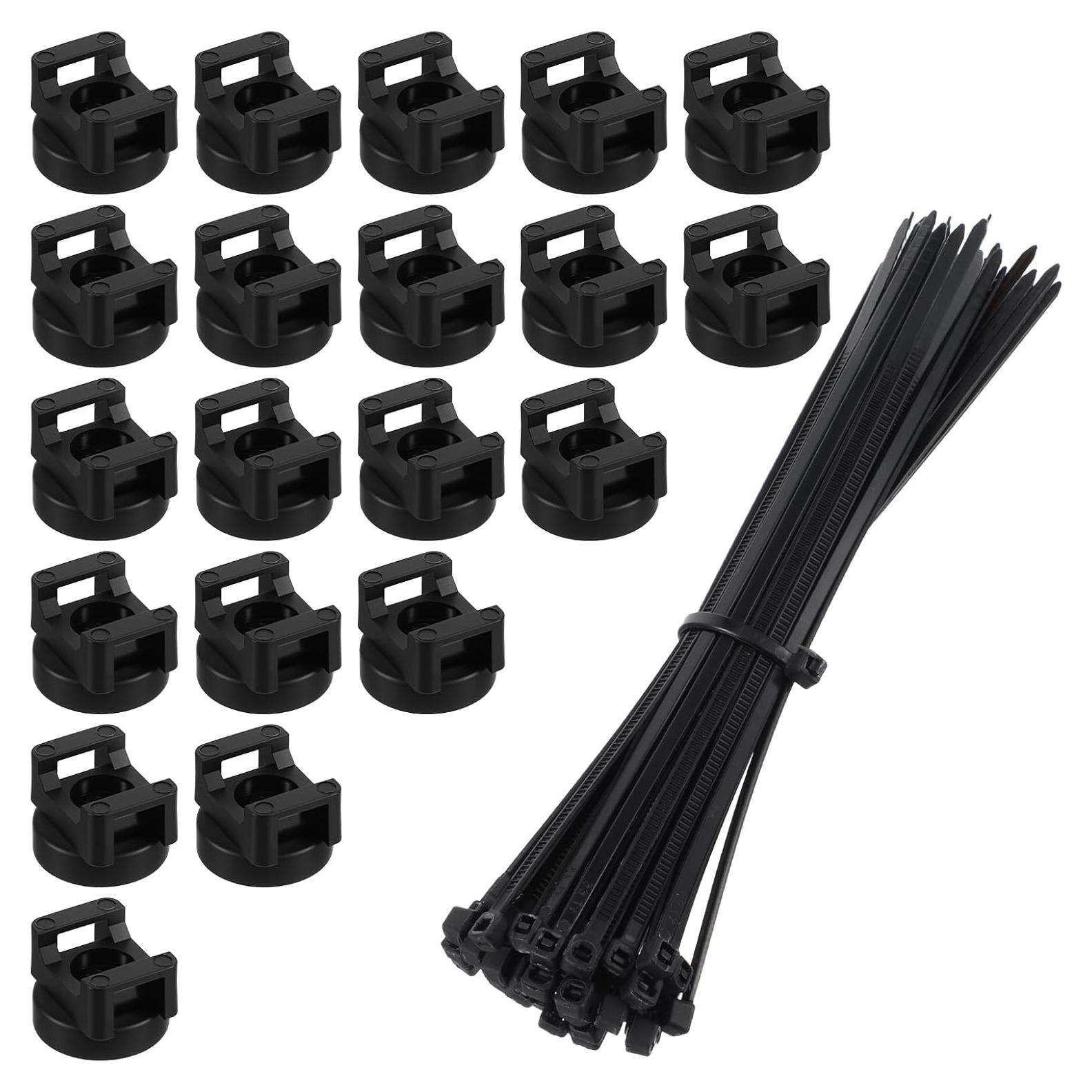 Soporte de Cable Magnético JOUTYFOR con 100 Cierres de Nylon