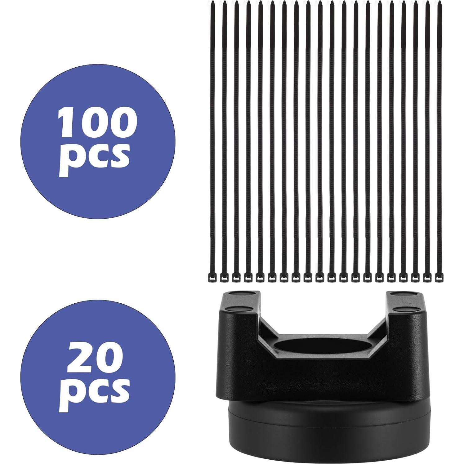 Soporte de Cable Magnético JOUTYFOR con 100 Cierres de Nylon