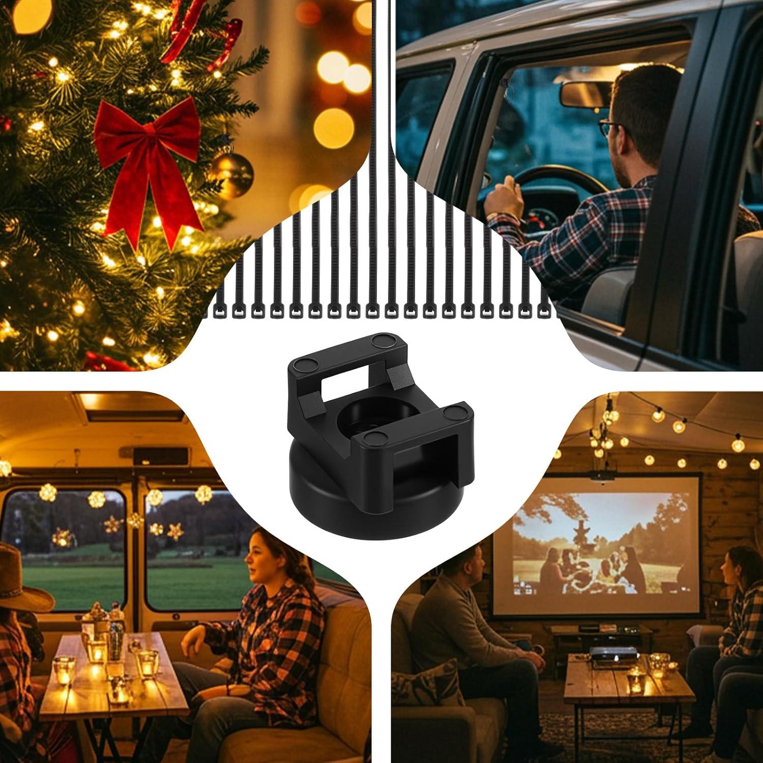 Soporte de Cable Magnético JOUTYFOR con 100 Cierres de Nylon