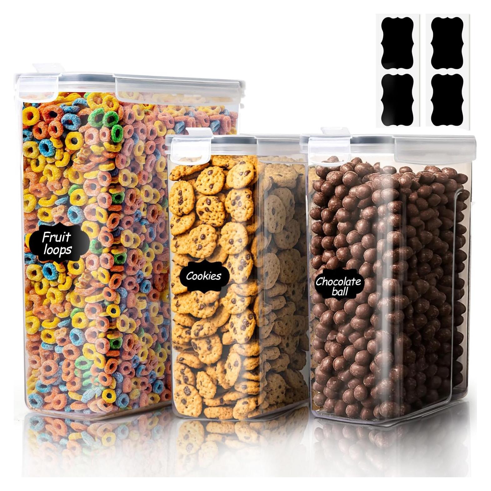 Juego de 3 Contenedores Herméticos ComSaf 6L y 4L para Cereal