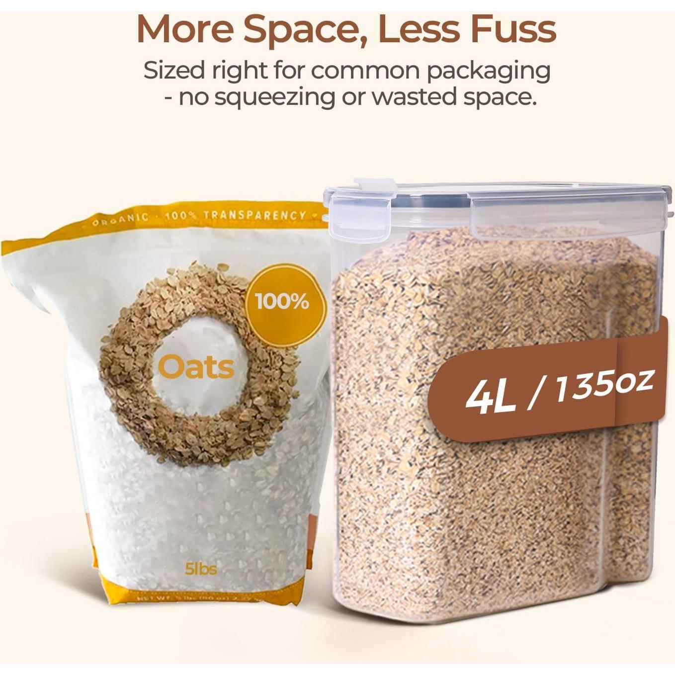 Juego de 3 Contenedores Herméticos ComSaf 6L y 4L para Cereal