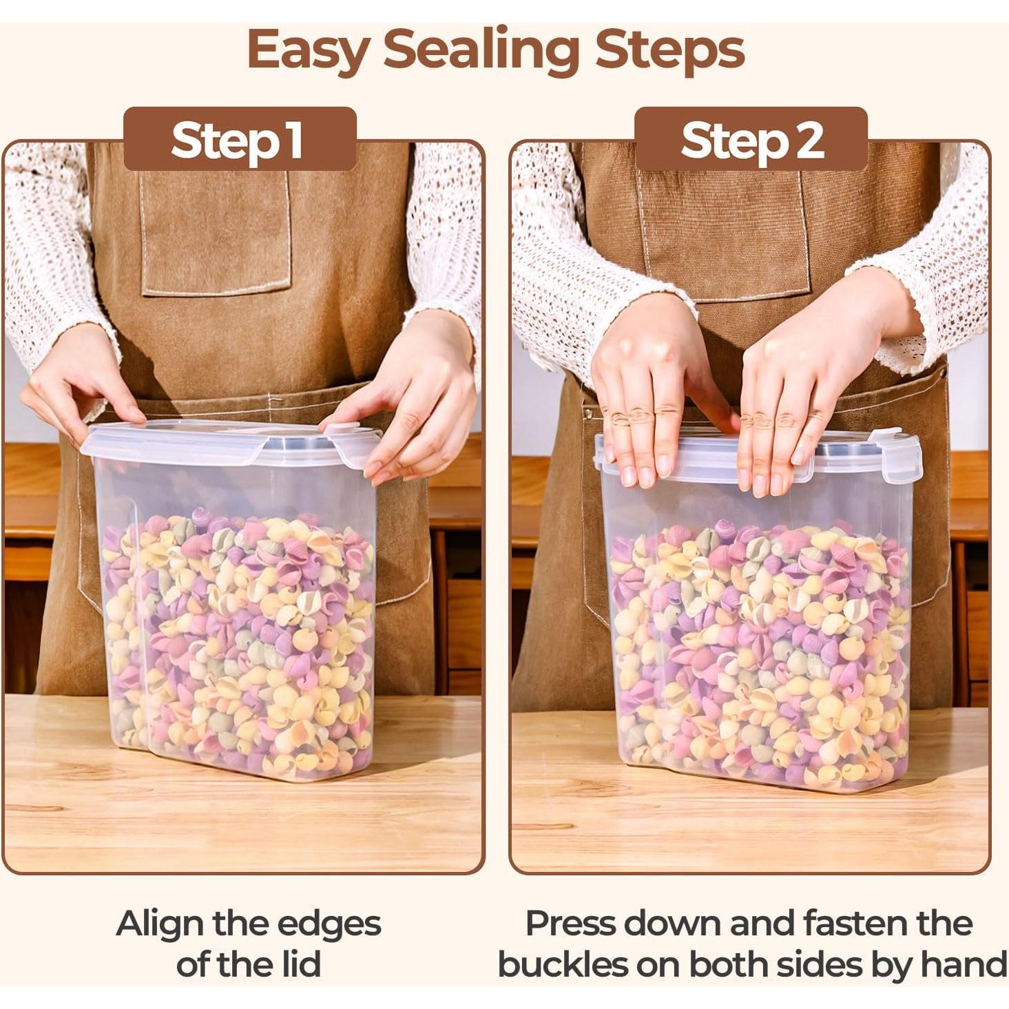 Juego de 3 Contenedores Herméticos ComSaf 6L y 4L para Cereal