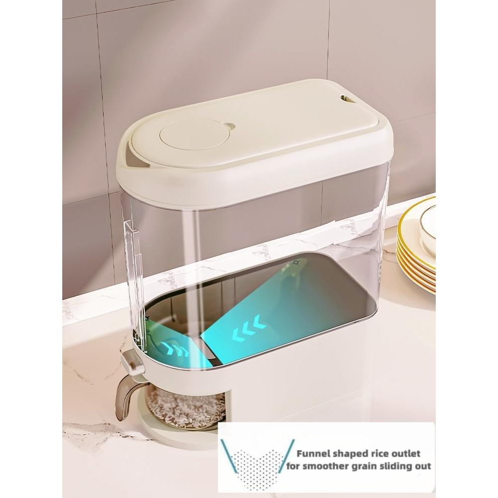 Dispensador de Arroz IEEK 10 kg con Taza Medidora y Sellado