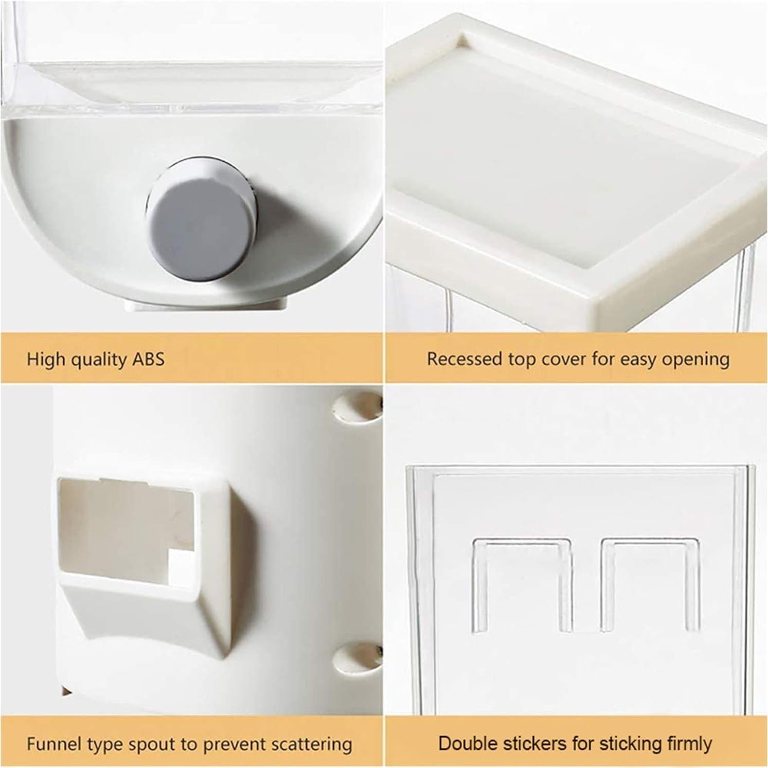 Dispensador de Alimentos Secos TOPINCN 1.5L Montaje en Pared